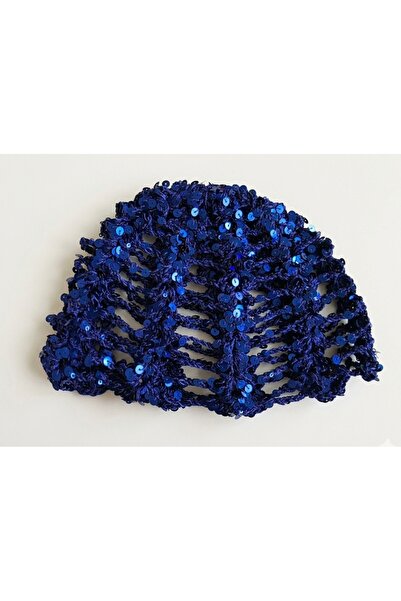 Bageztia Sequin Beanie Navy Blue, Sequin Mesh Hat, Mesh Beanie, Crochet Beanie