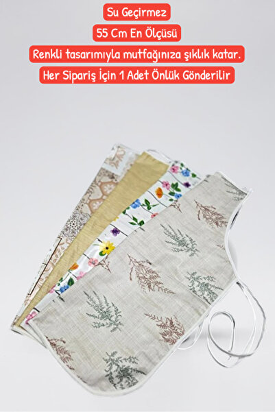 Başak Ev Tekstili Waterproof Pvc Oilcloth Apron Assortment - 1 Piece 55 cm La...