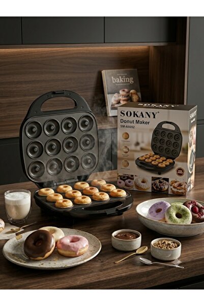 SOKANY 16-Hole Electric Donut Maker Machine – Non-Stick Mini Cake & Pastry Ba...