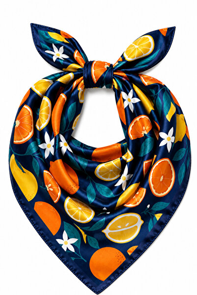 who knows ¿ Desenli Renkli Fular Bandana 50x50 Kadın Giyim Aksesuar