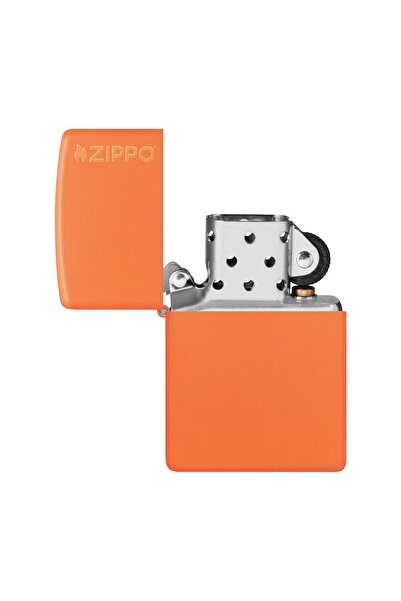 Zippo Çakmak Turuncu Orange Matte Logo 231zl