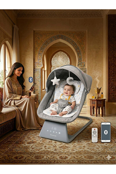 Ominii Luxury Electric Baby Bouncer for Infants with Bluetooth Music, Motion ...