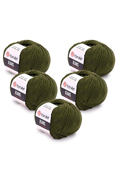 Yarnart Jeans 5'li Asker Yeşil 82 Fir tricotat manual