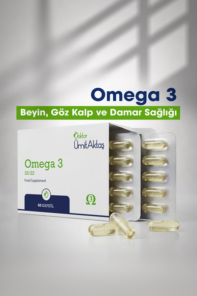 Dr. Ümit Aktaş Omega 3 - Balık Yağı - Hava Sızdırmaz, Okside Olmayan 60 Kapsül