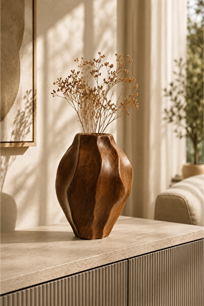 Typoniq Attitude Included Forma Dune Wood Look Organic Formed Decorative Cera...