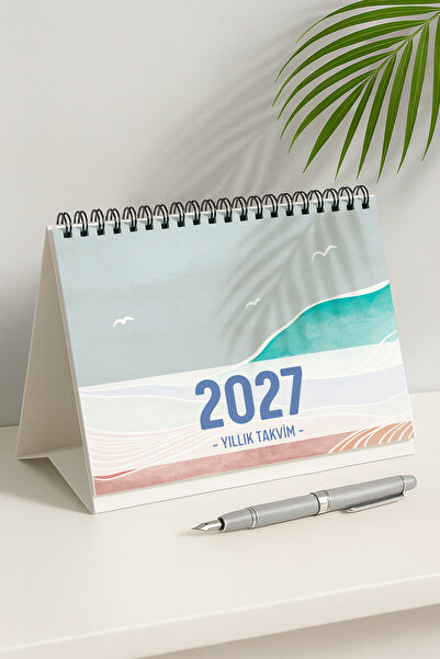 Eldesen Tasarım 2027 Masa Takvimi Spiralli A5 (21X16CM) Büyük Boy / Resmi Tat...