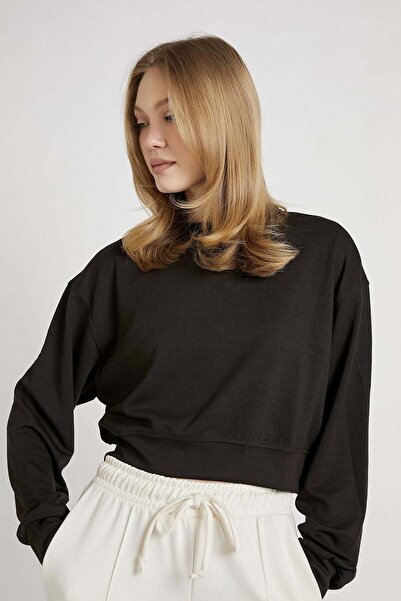 Arma Life ARMALIFE 5303 BİS YAKA PREMIUM SWEATSHIRT CROP PENTRU FEMEI