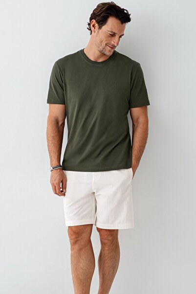 Brix Tricou de bază pentru bărbați, 100% bumbac, culoare verde 0531
