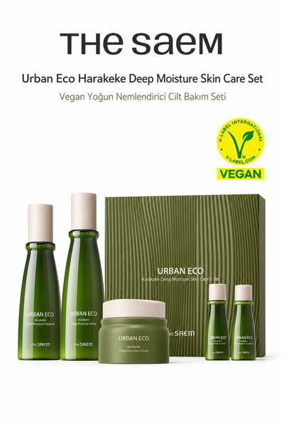 THE SAEM Urban Eco Harakeke Deep Moisture Skin Care Set - Vegan Yoğun Nemlend...
