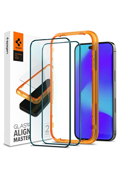 Spigen Протектор за екран Align Master за Apple iPhone 14 Pro, Закалено стъкл...