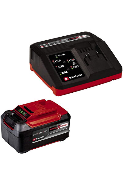 Einhell Kit de pornire PXC 5.2Ah și încărcător rapid 4A, set (negru)