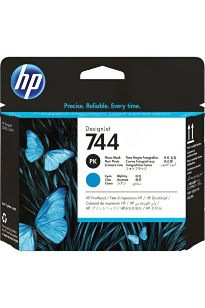 HP Cap de imprimare nr. 744 HP744 744 Negru Schwarz și Cyan (F9J86A) EXP 07 2...
