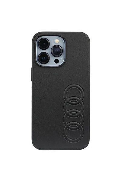 Audi Piele sintetică iPhone 13 Pro / 13 6.1 "   negru/negru carcasă rigi...
