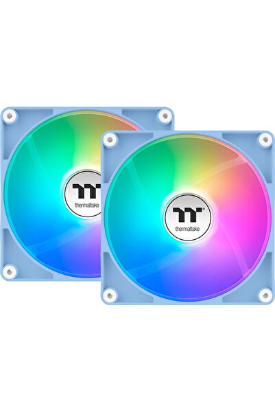 THERMALTAKE Kit Ventilatoare CT140 Reverse ARGB Hydrangea Blue 140 mm 2 bucati