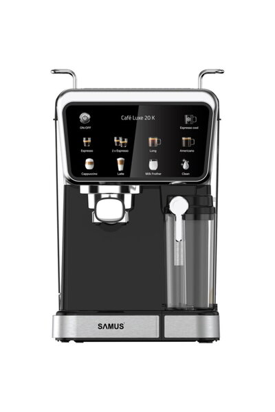 Samus Cafe Luxe 20 K, 20 bari, Rezervor lapte 500 ml, 8 tipuri de bauturi, Ca...
