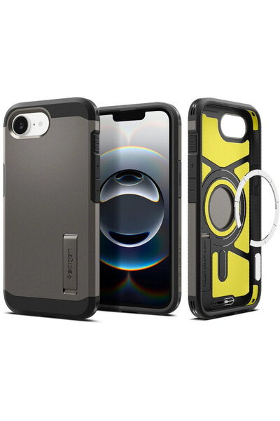 Spigen Iphone 16e case - tough armor magsafe - gunmetal
