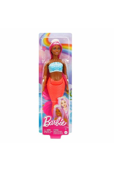 Barbie Dreamtopia Deniz Kızı Bebekler - Kırmızı Kuyruk Beyaz Taç