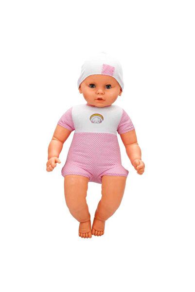 Genel Markalar Denis Bebek 60 cm 60012 - Pembe Puantiyeli-Beyaz Bere