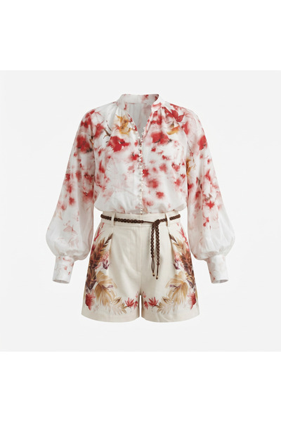 Mazelf Baby&Kids Wear طقم شورت فلورا بريز بتفاصيل من ZMR