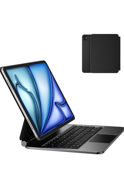 gelle Husa cu Tastatura pentru iPad Apple, compatibil cu iPad Air 11" 2024/20...