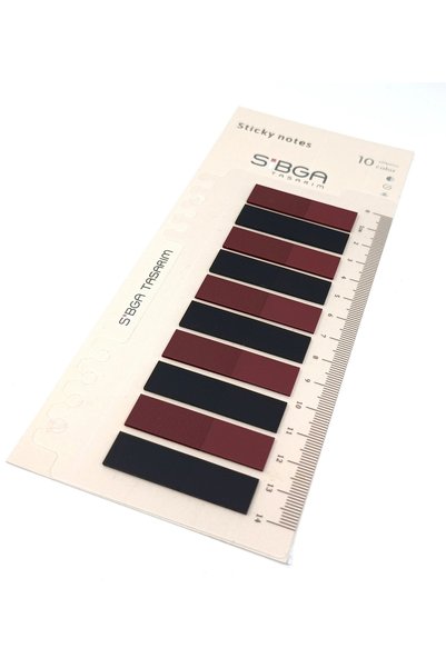 sibga tasarım Transparent Black Burgundy Postit Post-It Post It. Book Markers Bookmark Postit Sticker Note Paper 200 Sheets