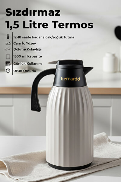 Bernardo Silva Glass Thermos Latte 1.5 Liter