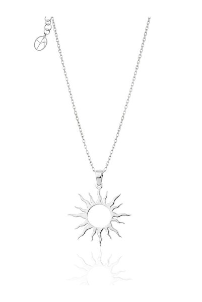 oya silver Tasarım Gümüş Güneş Kadın Kolye [OYOT313]