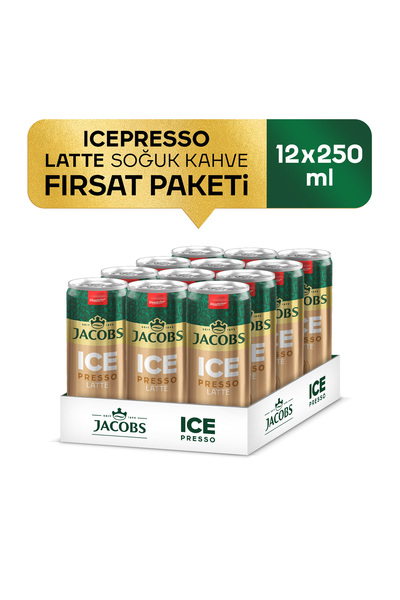 Jacobs Icepresso Latte Soğuk Kahve 250 ml X 12