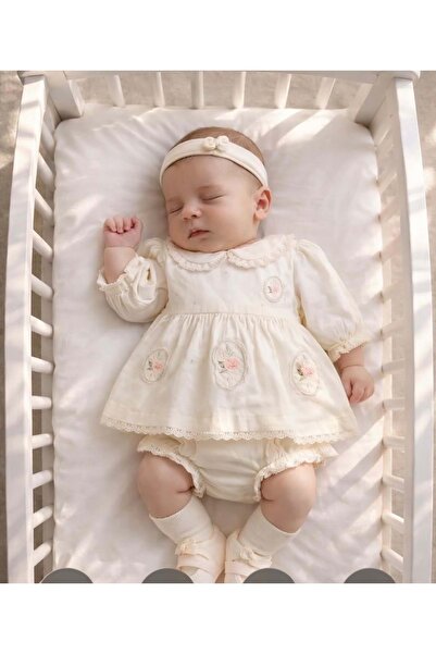 Moonstar Baby Girl Set of 3 Ecru