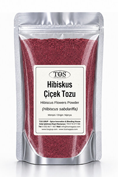TOS The Organic Spices Hibiskus Çiçek Tozu 100 gr (1. KALİTE) Hibiscus Sabdar...