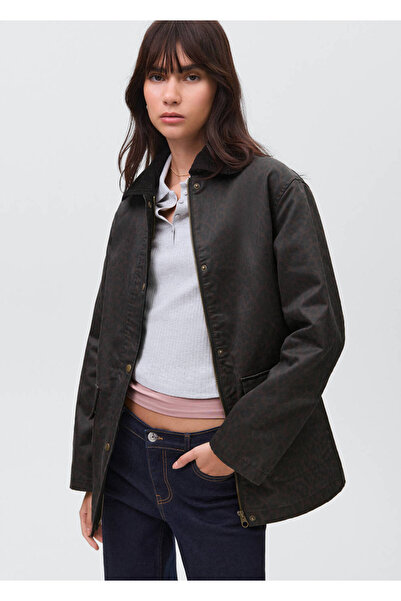 Mango Teen Leopar desenli mum görünümlü parka