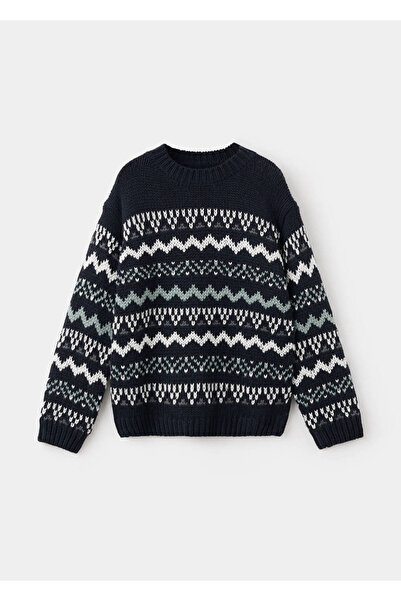 MANGO Kids Pulover tricotat cu imprimeu
