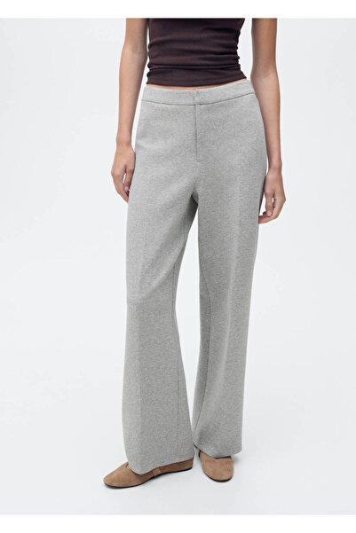 MANGO Woman Pantalone ravnog kroja sa vezanim strukom