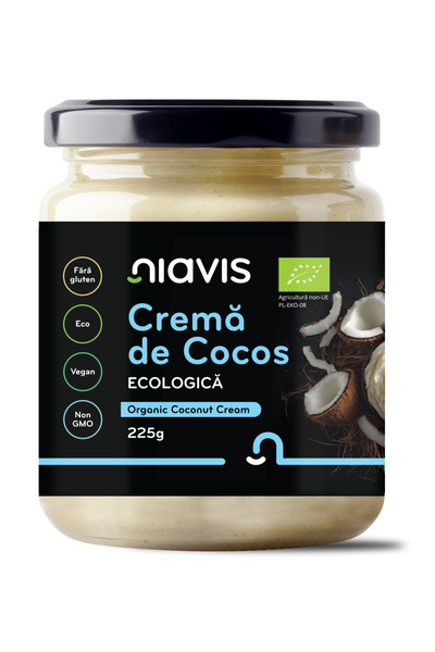 Niavis Crema de Cocos fara Gluten Ecologica/Bio 225g
