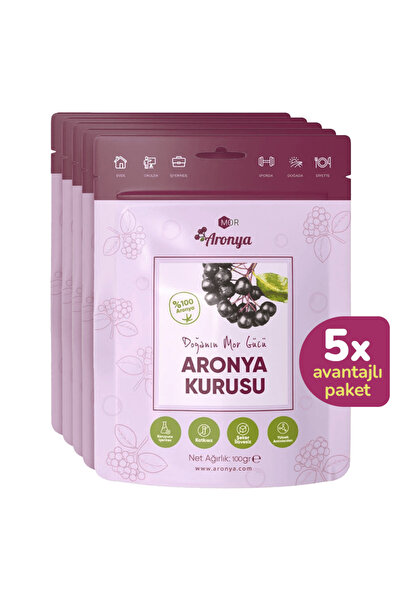 Mor Aronya Kurusu 100 gr 5’li Paket – Katkısız, Doğal Atıştırmalık