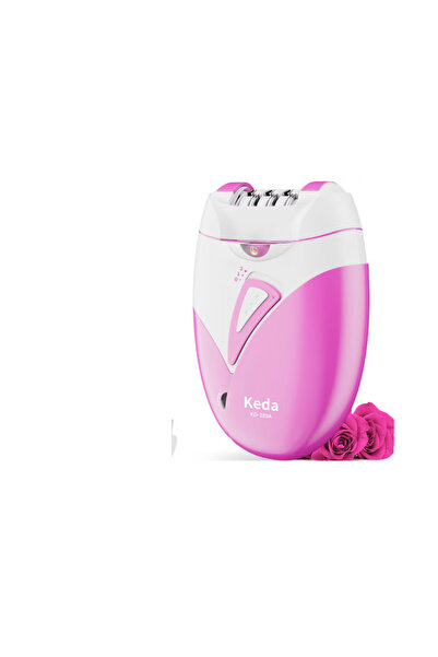 Kemei Epilator Keda, 2 viteze, iluminare inteligenta, roz, portabil