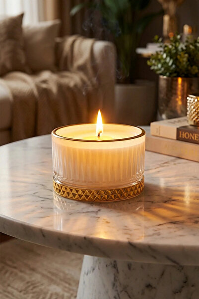 Jasmine Scented White Gloria 9 X 5.5 Cm Decorative Scented Glass Candle