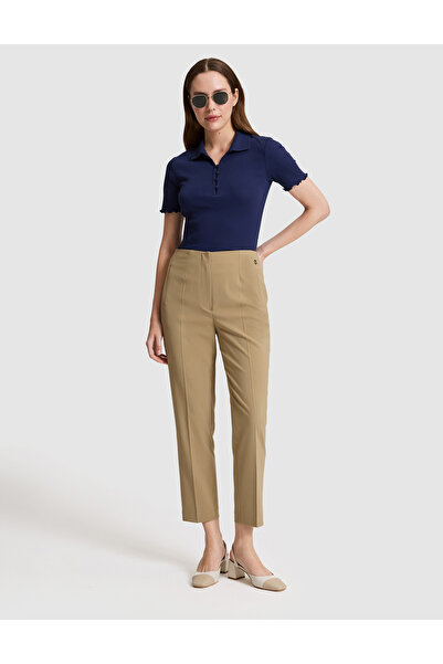 Pierre Cardin Pantaloni din material textil Bej Carrot Fit 50318977-VR011