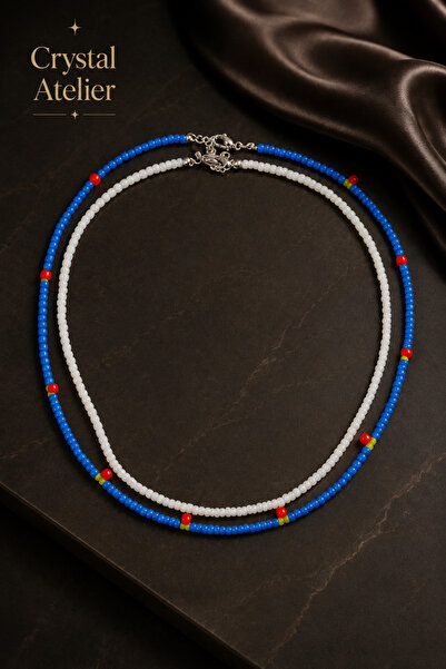 Crystal Atelier 2-Piece Handmade Trendy Beaded Cherry Necklace