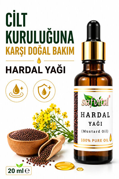 safvital Mustard Oil 20 ml Natural Care Against Skin Dryness Hair Care Oil Mo...