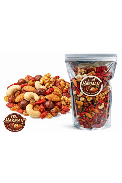 Yeni Harmancı Premium Mix 1 Kg (Goji Beryy, Çekirdeksiz Kuru Üzüm, Badem İçi ...