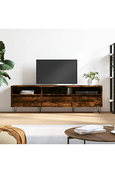 Concept Comodă TV, stejar fumuriu, 150x30x44,5 cm, lemn prelucrat