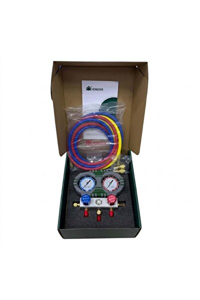 HONGSEN HS-S60-104 Manifold Gaz Şarj Saati (R410A, R407C, R404A, R134a)