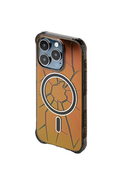 Kingxbar Husă de silicon MagSafe PQY Crack Series pentru iPhone 15 Pro Max - ...