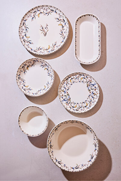 Perotti L'Artiste 27 Parça 6 Kişilik Stoneware Yemek Takımı