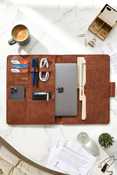 Vardo Ingrid 34x24,5 cm Macbook Air/Pro 13-14 инча, iPad Органайзер за бележн...