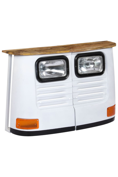 Concept Servantă camion, alb, lemn masiv de mango