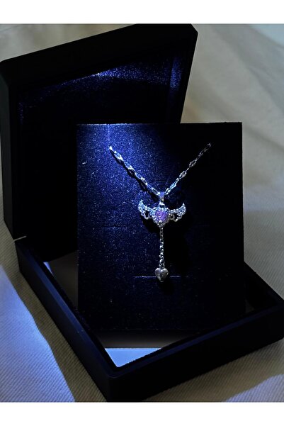 bijoux uniques özel ışıklı kutuda melek kanadı zirkon taşlı gümüş kaplama çel...