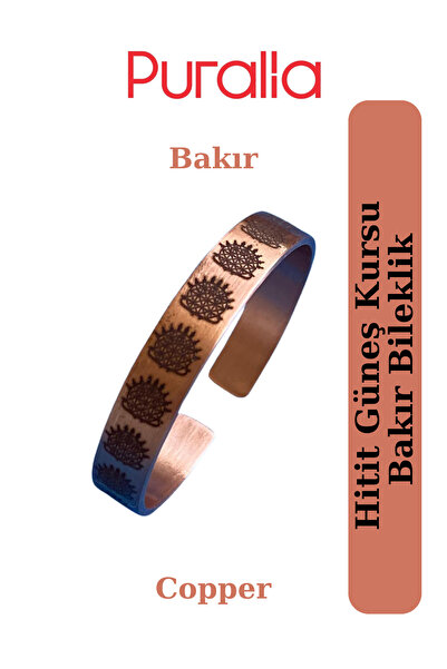 Puralia Hitite Sun Course Symbol Copper Bracelet