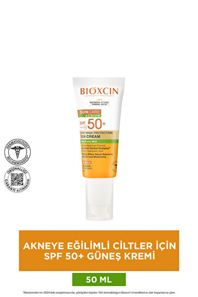 Bioxcin Sun Care Akneye Eğilimli Ciltler Için Güneş Kremi 50 Spf 50 Ml - Akne, Dry Touch, Mat